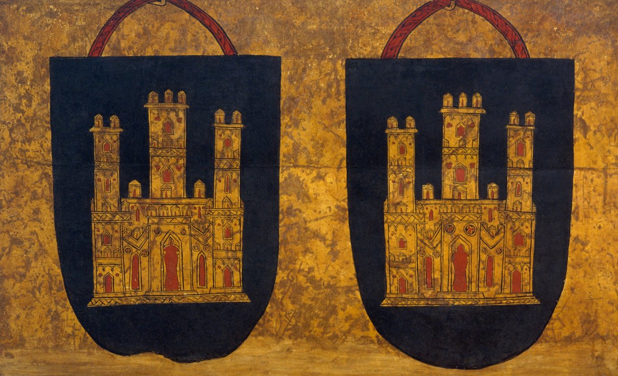 Dos escudos con castillos de tres torres de Unbekannt Unbekannt