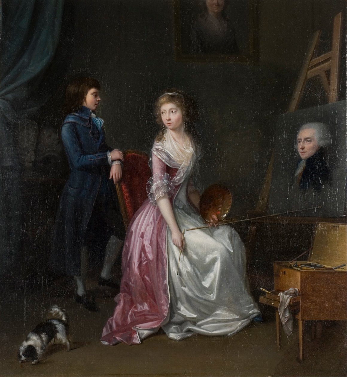 Retrato de una artista en su estudio de Unbekannt Unbekannt