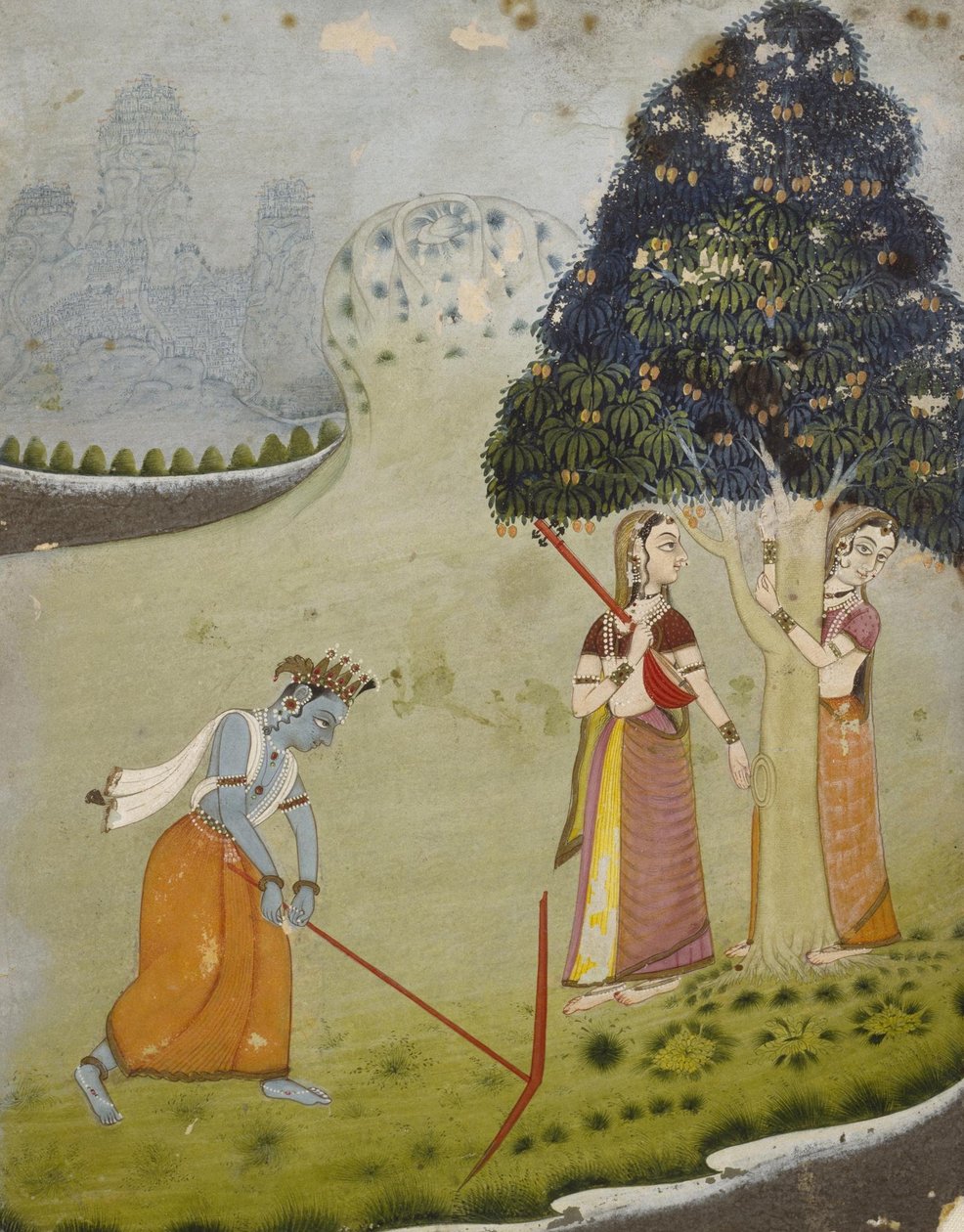 Balaram sacando agua para Krishna de Unbekannt Unbekannt