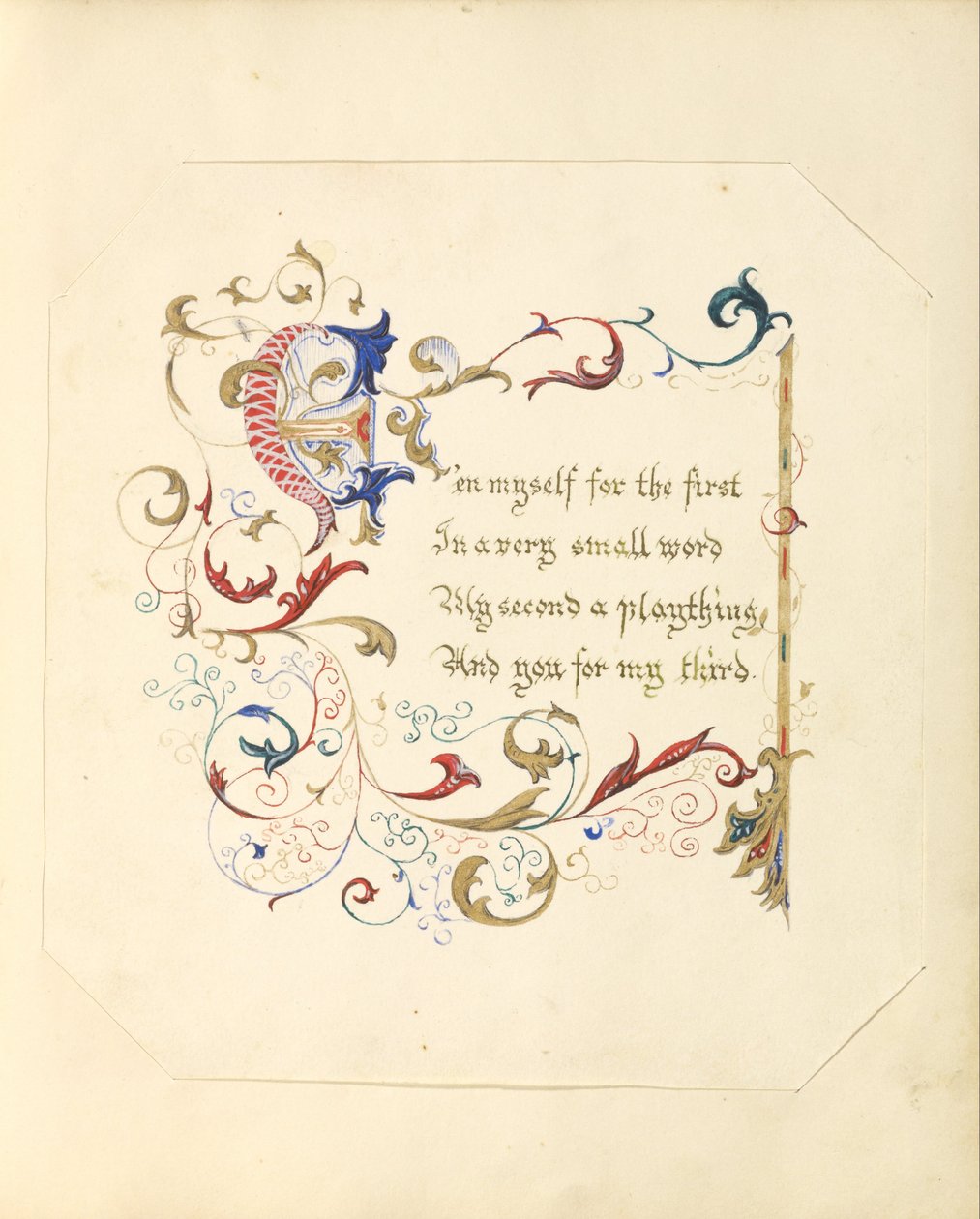 Fabricante Desconocido, Británico - (Manuscrito Iluminado de Poema) de Unbekannt Unbekannt