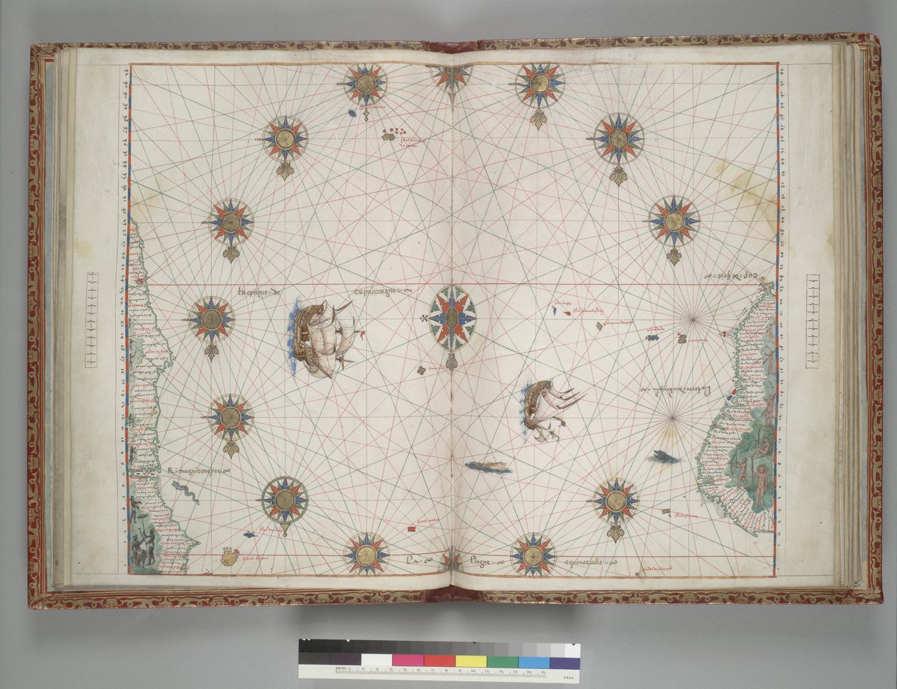 Atlas Vallard 1547 6 Brasil África Océano Atlántico de Unbekannt Unbekannt