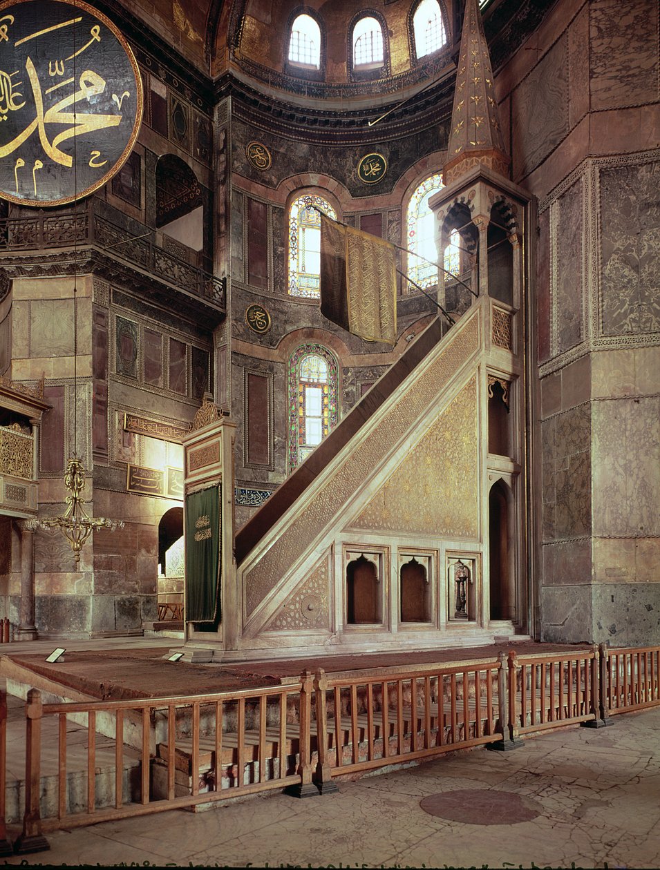 Vista del minbar, siglo VI de Unbekannt Unbekannt