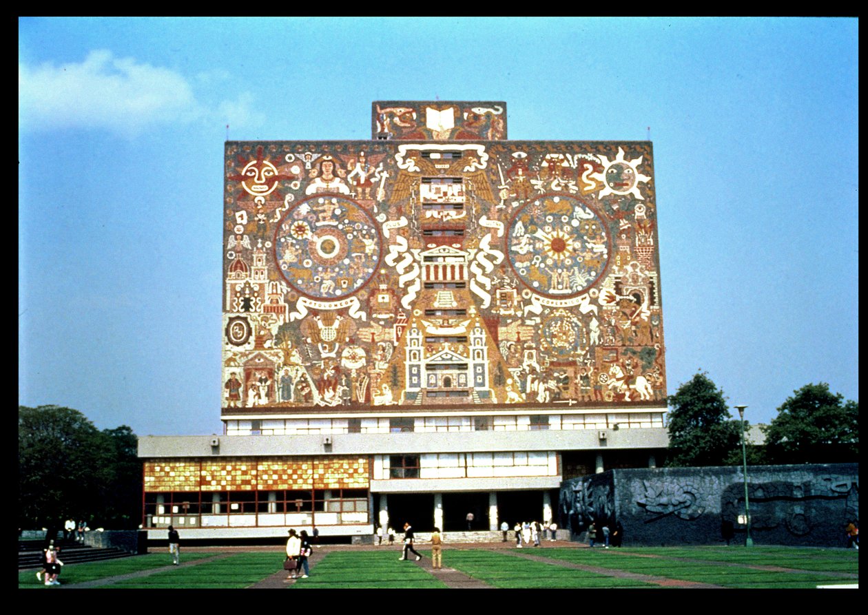Mosaico en la fachada de la Biblioteca Central de Unbekannt Unbekannt