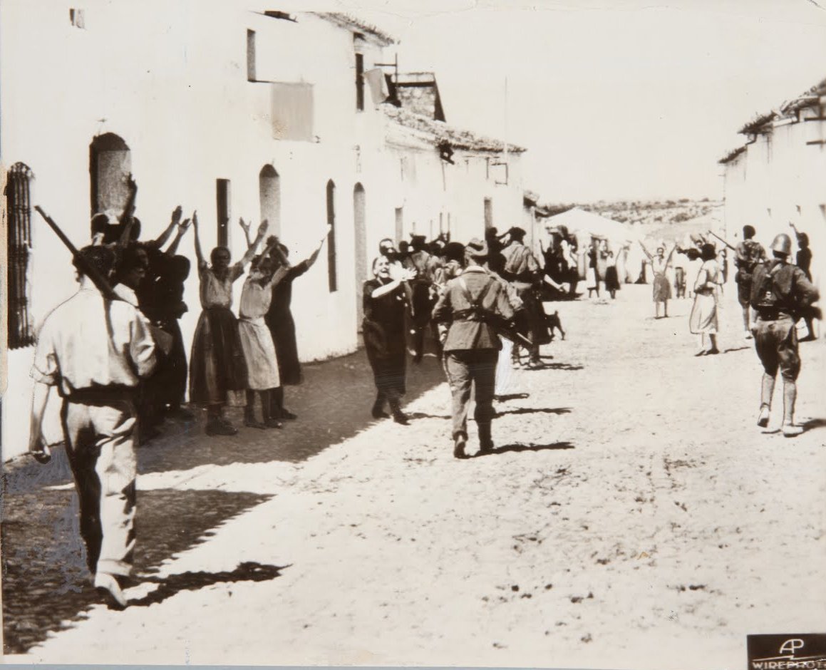 Mujeres suplicando a los rebeldes por la vida de los prisioneros, Constantina, Sevilla de Unbekannt Unbekannt