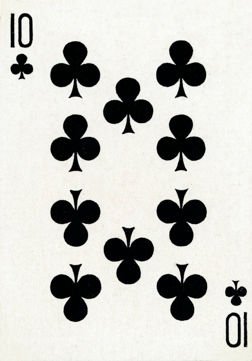 10 de tréboles de una baraja de cartas de Goodall & Son Ltd. de Unbekannt