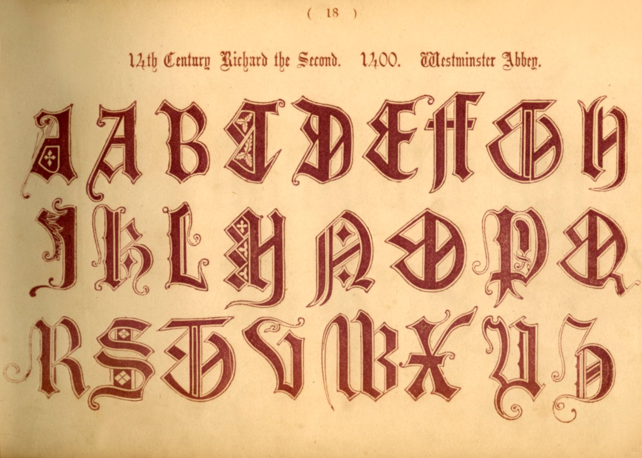 Siglo XIV. Ricardo II. 1400. Abadía de Westminster, 1862 de Unbekannt