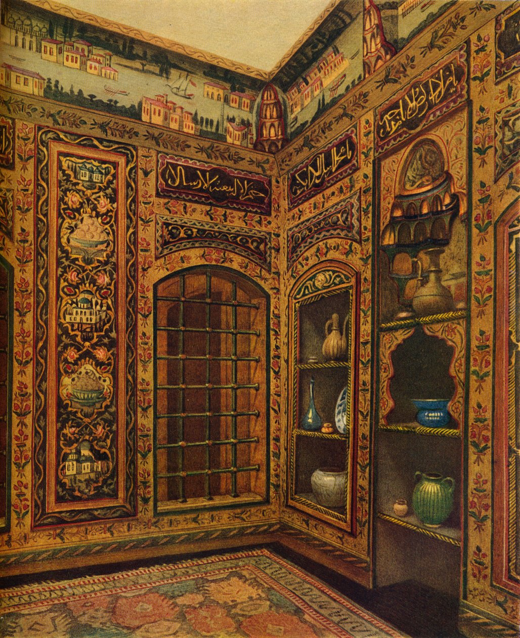 Habitación antigua panelada del siglo XVI-XVII de Damasco, 1913 de Unbekannt