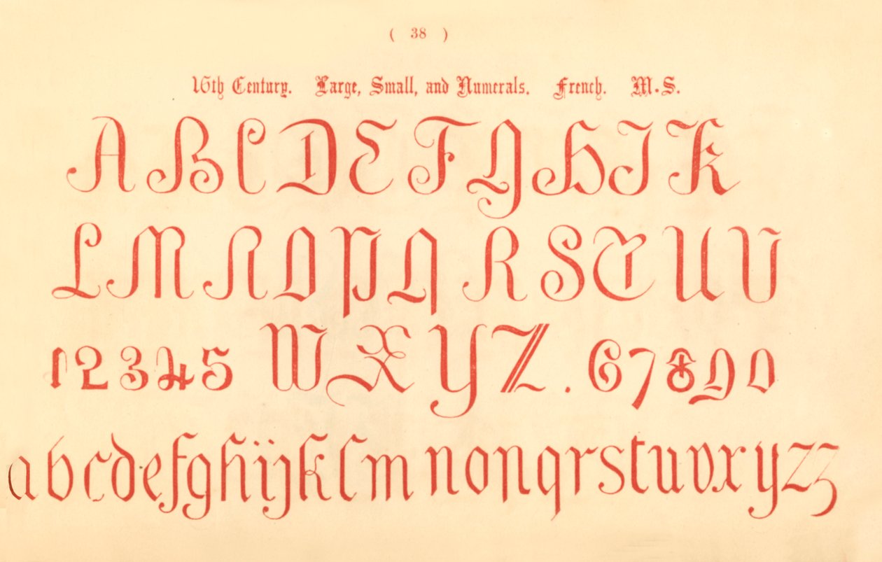 Siglo XVI. Grandes, pequeños y números. Francés. MS., 1862 de Unbekannt