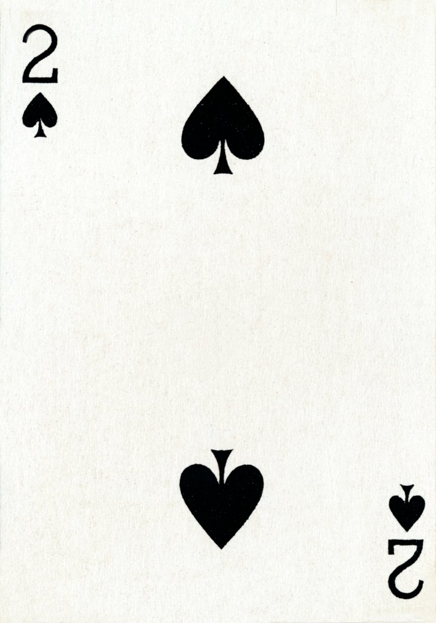 2 de espadas de una baraja de cartas de Goodall & Son Ltd., c. 1940 de Unbekannt