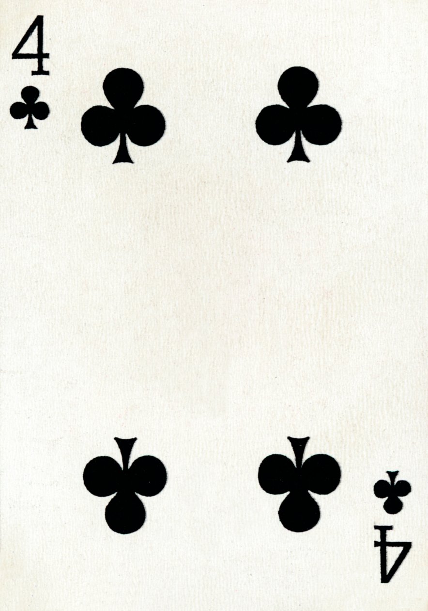 4 de tréboles de una baraja de cartas de Goodall & Son Ltd., c1940 de Unbekannt