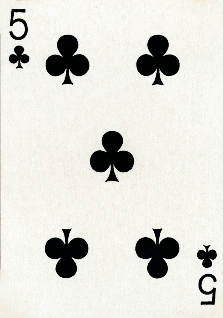 5 de tréboles de una baraja de cartas de Goodall & Son Ltd., c1940 de Unbekannt