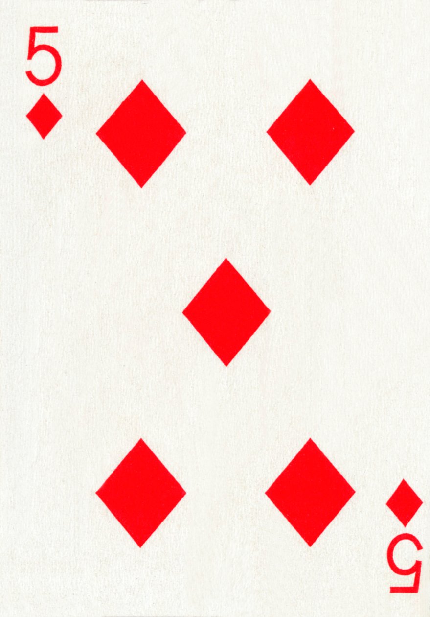 5 de Diamantes de una baraja de cartas de Goodall & Son Ltd., c1940 de Unbekannt