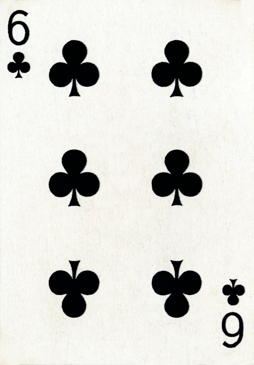 6 de tréboles de una baraja de cartas de Goodall & Son Ltd., c1940 de Unbekannt