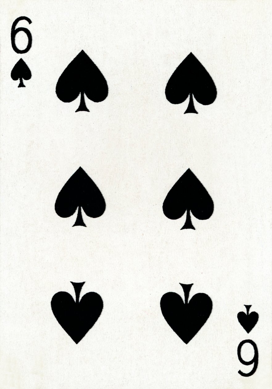 6 de Espadas de una baraja de cartas de Goodall & Son Ltd., c1940 de Unbekannt