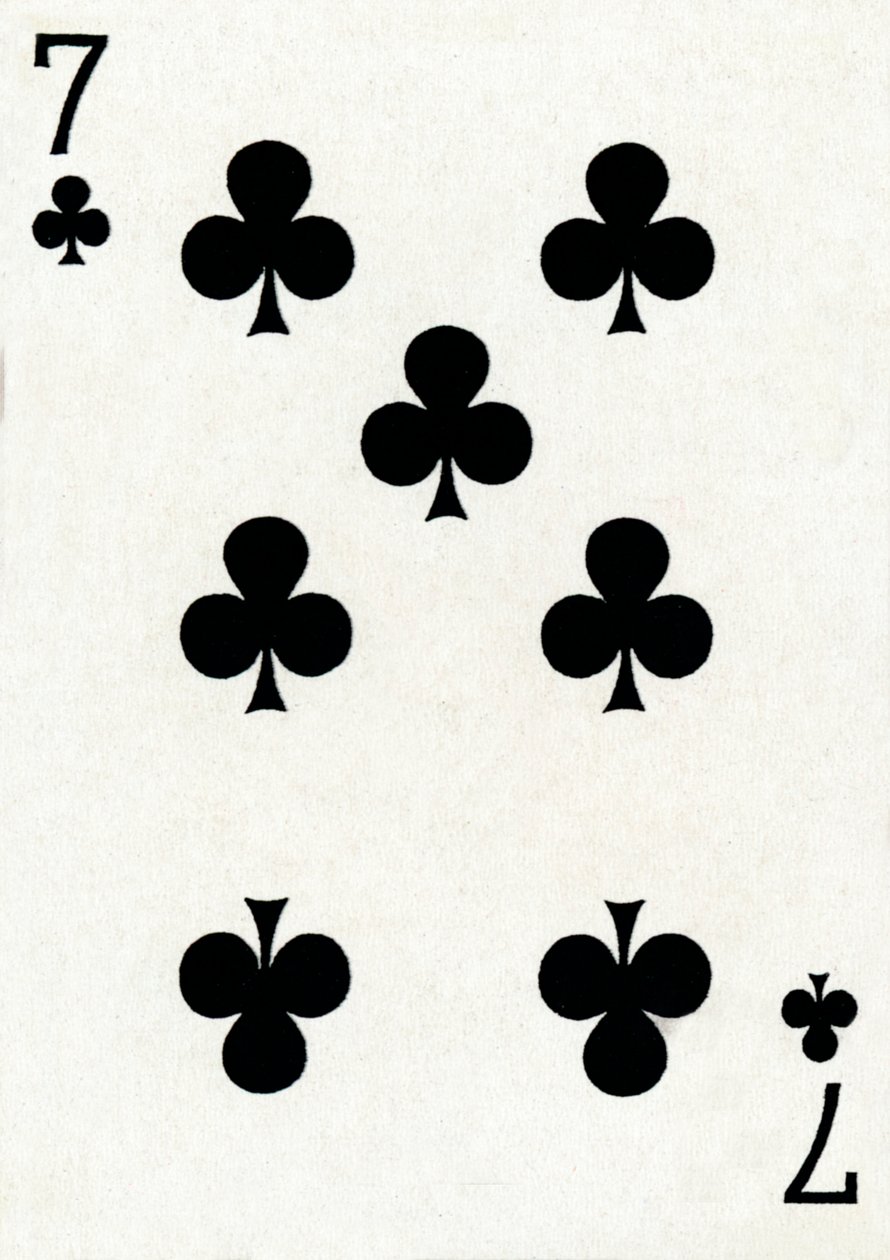7 de Tréboles de una baraja de cartas de Goodall & Son Ltd., c. 1940 de Unbekannt