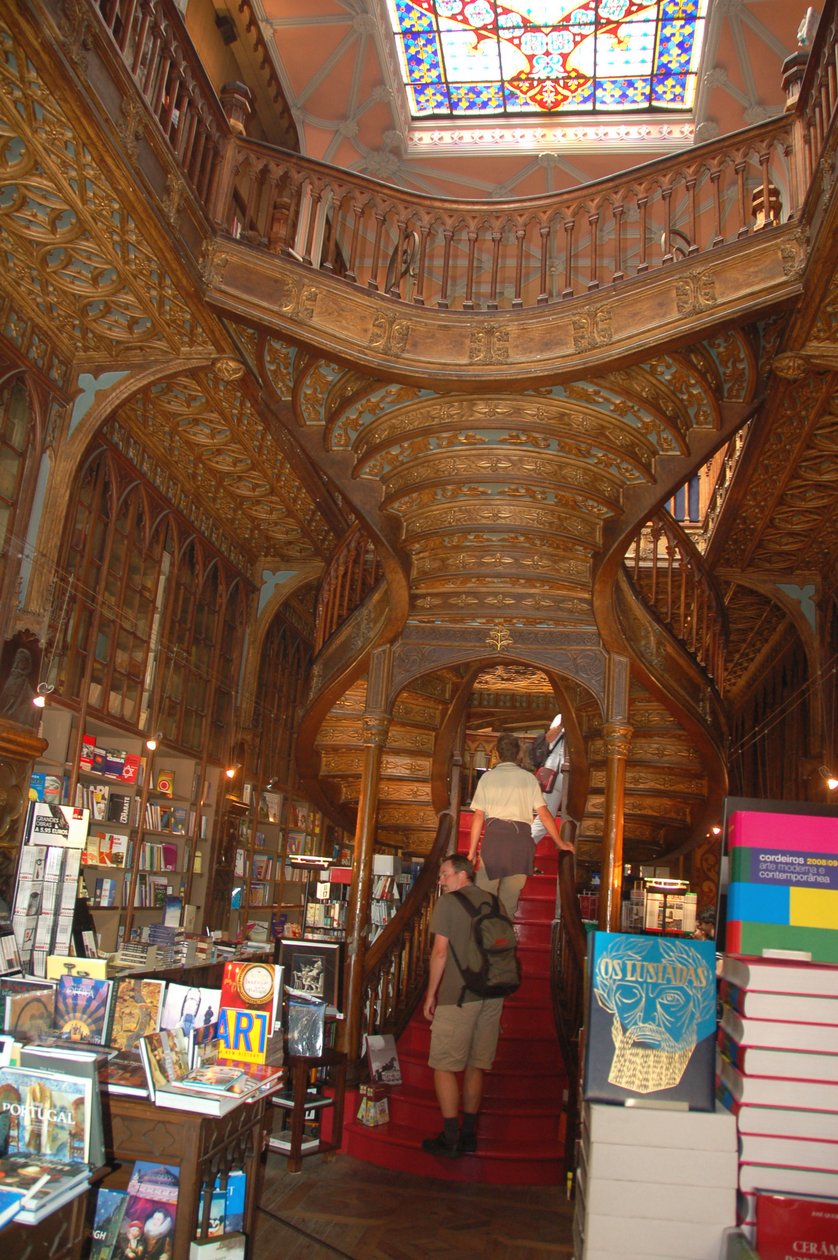 La librería más hermosa de Oporto, Portugal, muy famosa, julio de 2009 de Unbekannt