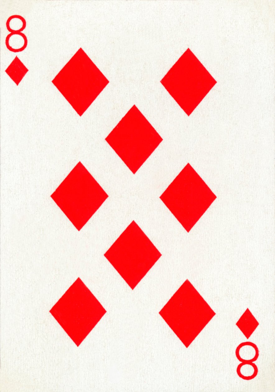8 de Diamantes de una baraja de cartas de Goodall & Son Ltd., c1940 de Unbekannt