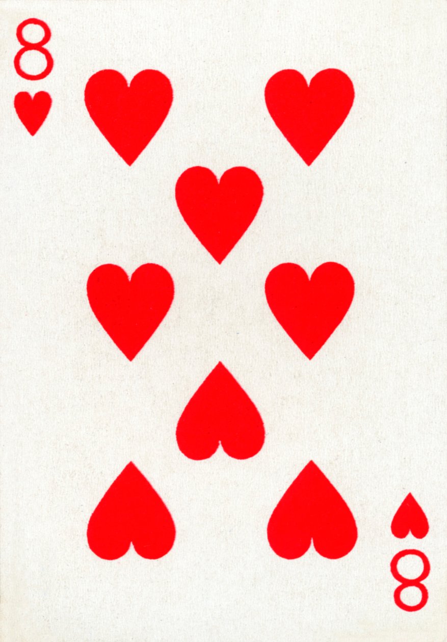 8 de corazones de una baraja de cartas de Goodall & Son Ltd., c1940 de Unbekannt