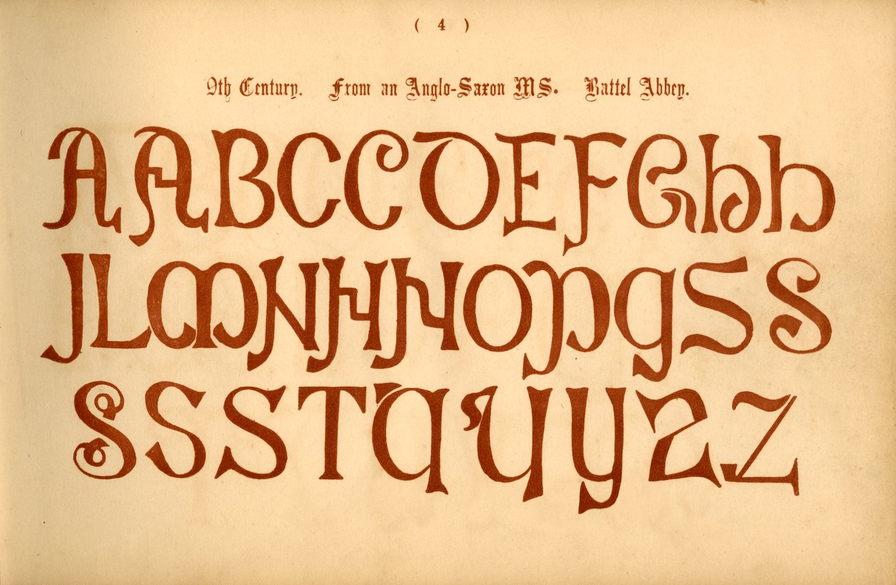 Siglo IX. De un manuscrito anglosajón. Abadía de Battel, 1862 de Unbekannt