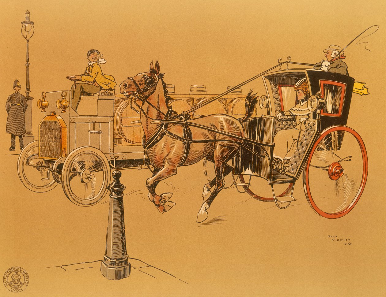 Un camión Berliet, 1906 de Unbekannt