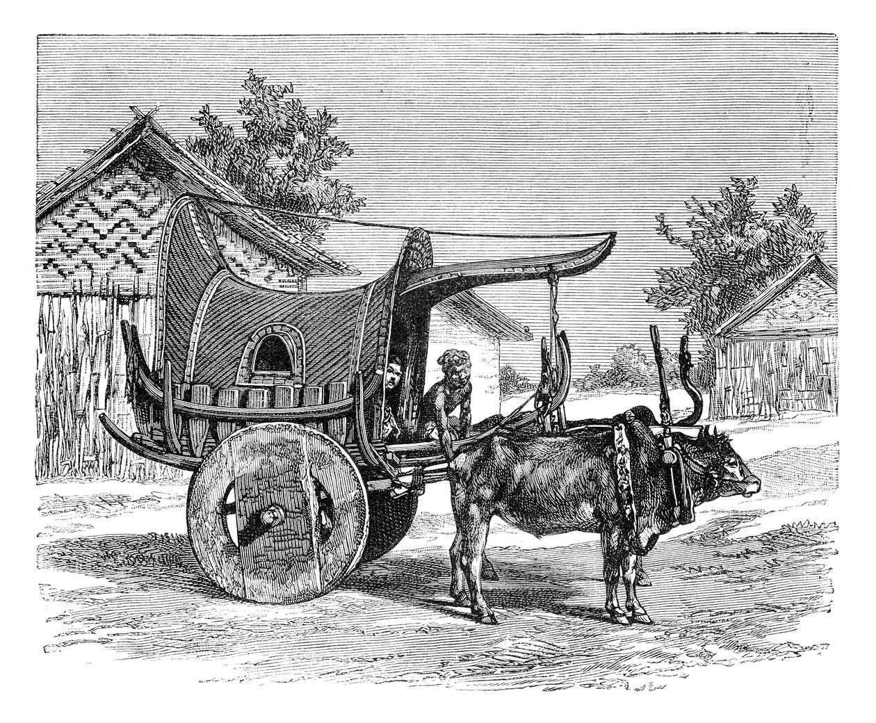 Un carro birmano, Birmania Myanmar, 1895 de Unbekannt