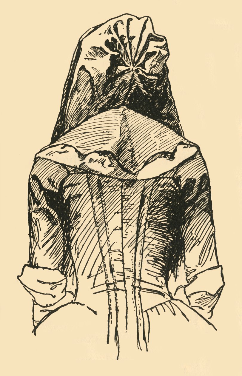 Una capucha de camlote, tomada de una prenda original, c. 1702, 1937 de Unbekannt