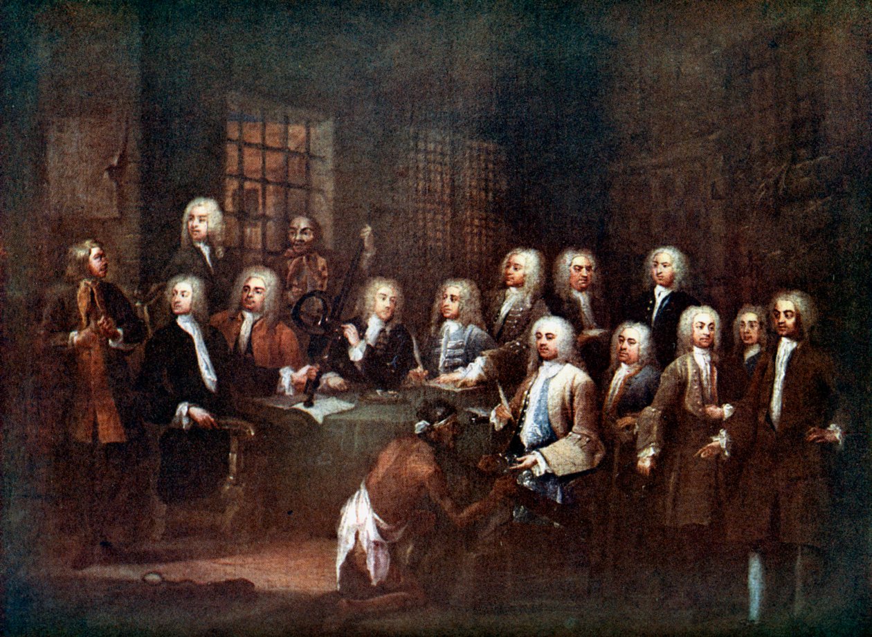Un Comité de la Cámara de los Comunes en la Prisión de Fleet Street, Londres de Unbekannt