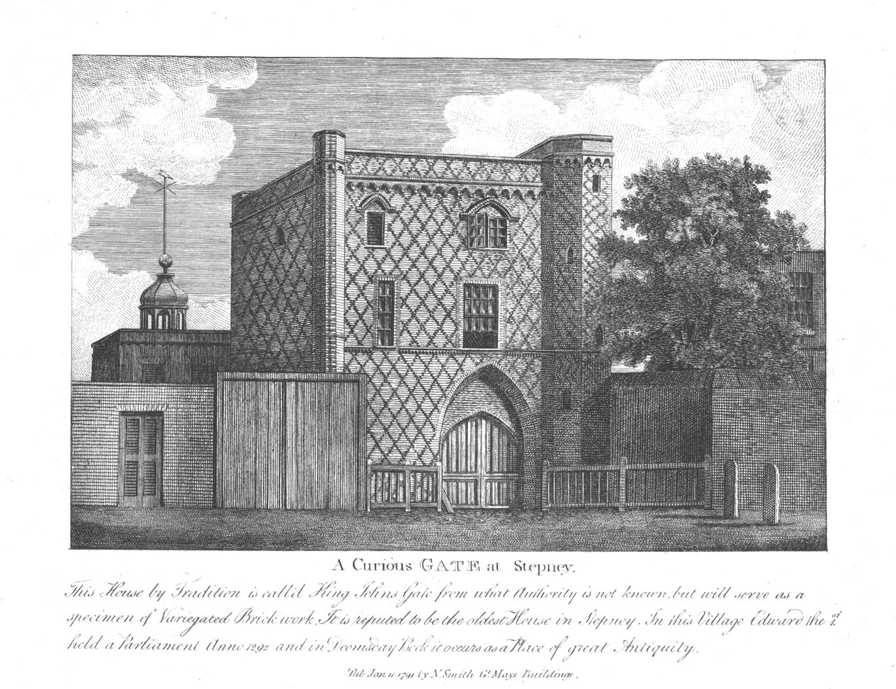 Una puerta curiosa en Stepney, 1791 de Unbekannt