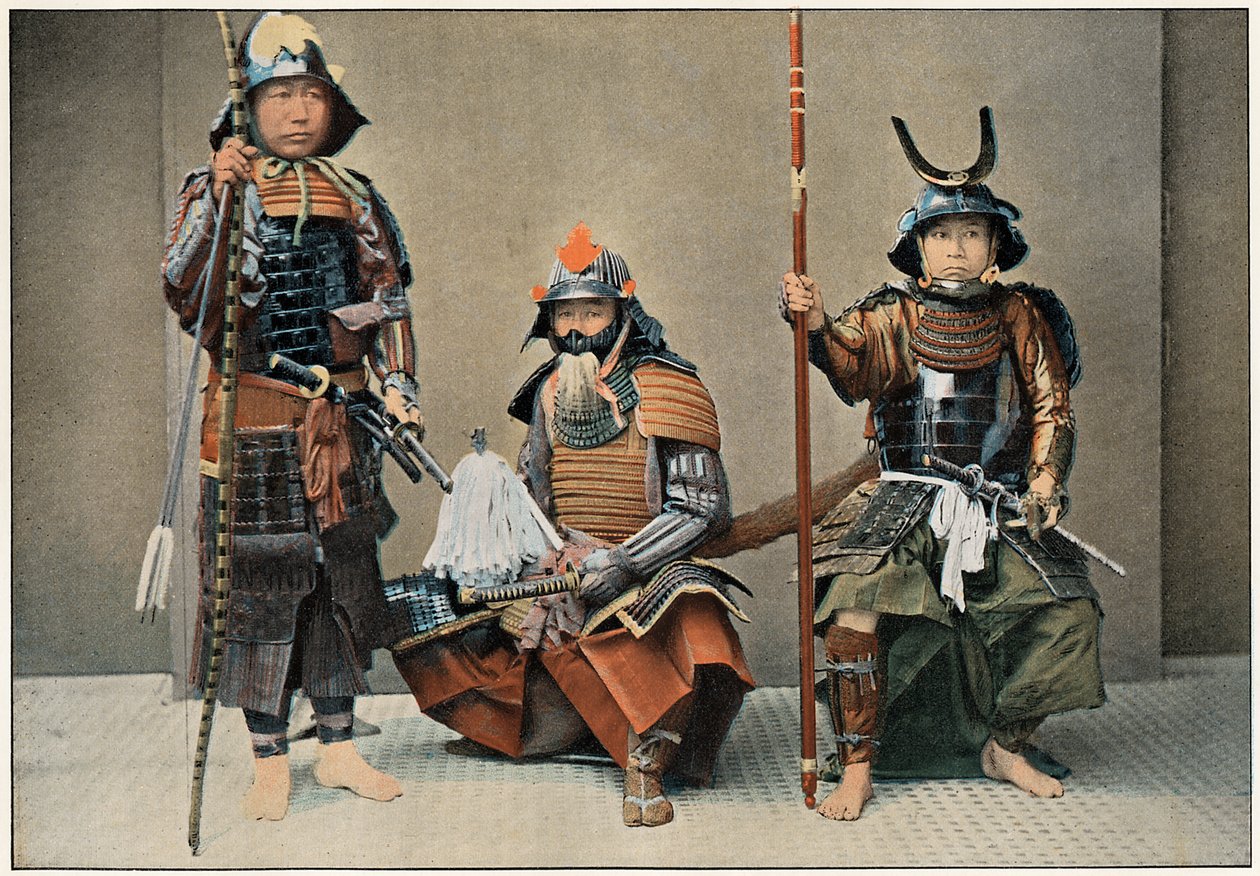 Un grupo de samuráis, c1890 de Unbekannt