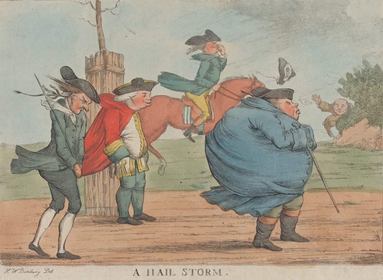 Una tormenta de granizo, 1800-1820 de Unbekannt