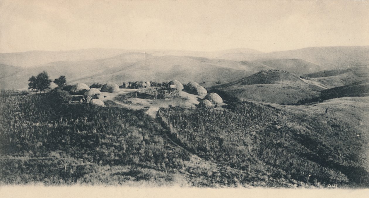 Un kraal kafir - Zululandia, principios del siglo XX de Unbekannt
