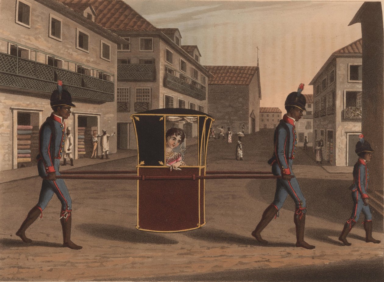 Una dama de visita, 1816 de Unbekannt