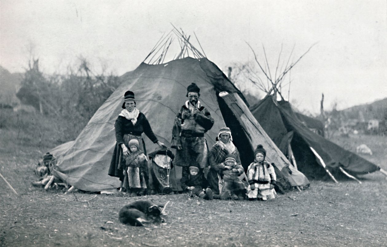 Campamento lapón, 1912 de Unbekannt