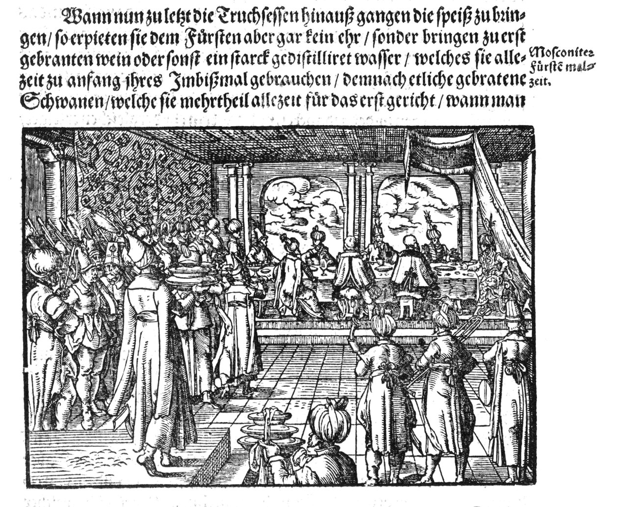 Una Comida del Zar De Die Moskouitische Chronica por S. Herberstein de Unbekannt