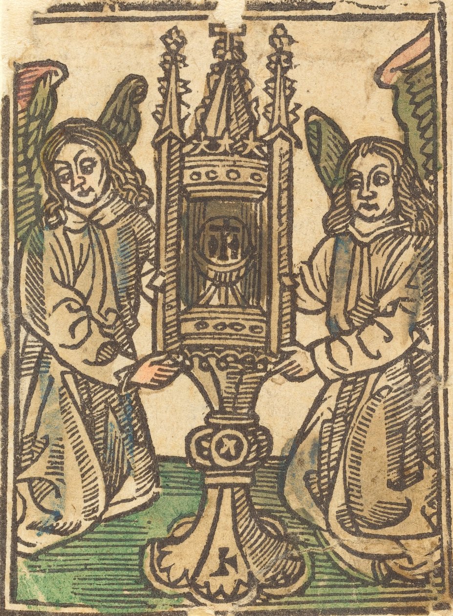 Una Custodia Sostenida por Dos Ángeles, 1495-1500 de Unbekannt