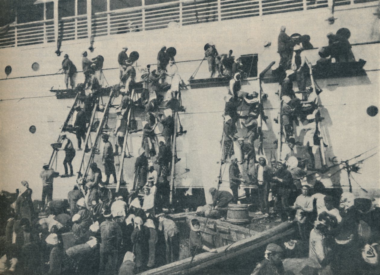 Un método novedoso de abastecimiento de carbón en el puerto de Yokohama, 1936 de Unbekannt