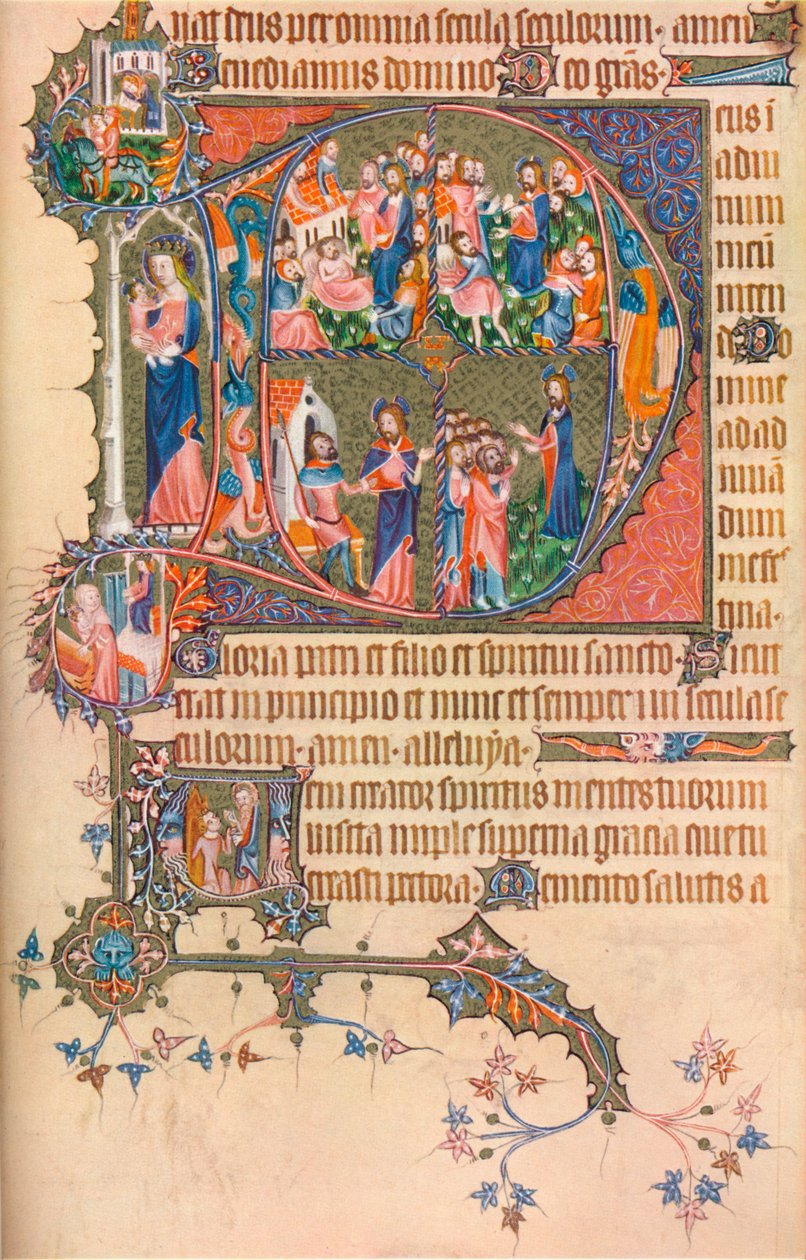 Una página del Salterio-Horas de Egerton Bohun de Unbekannt