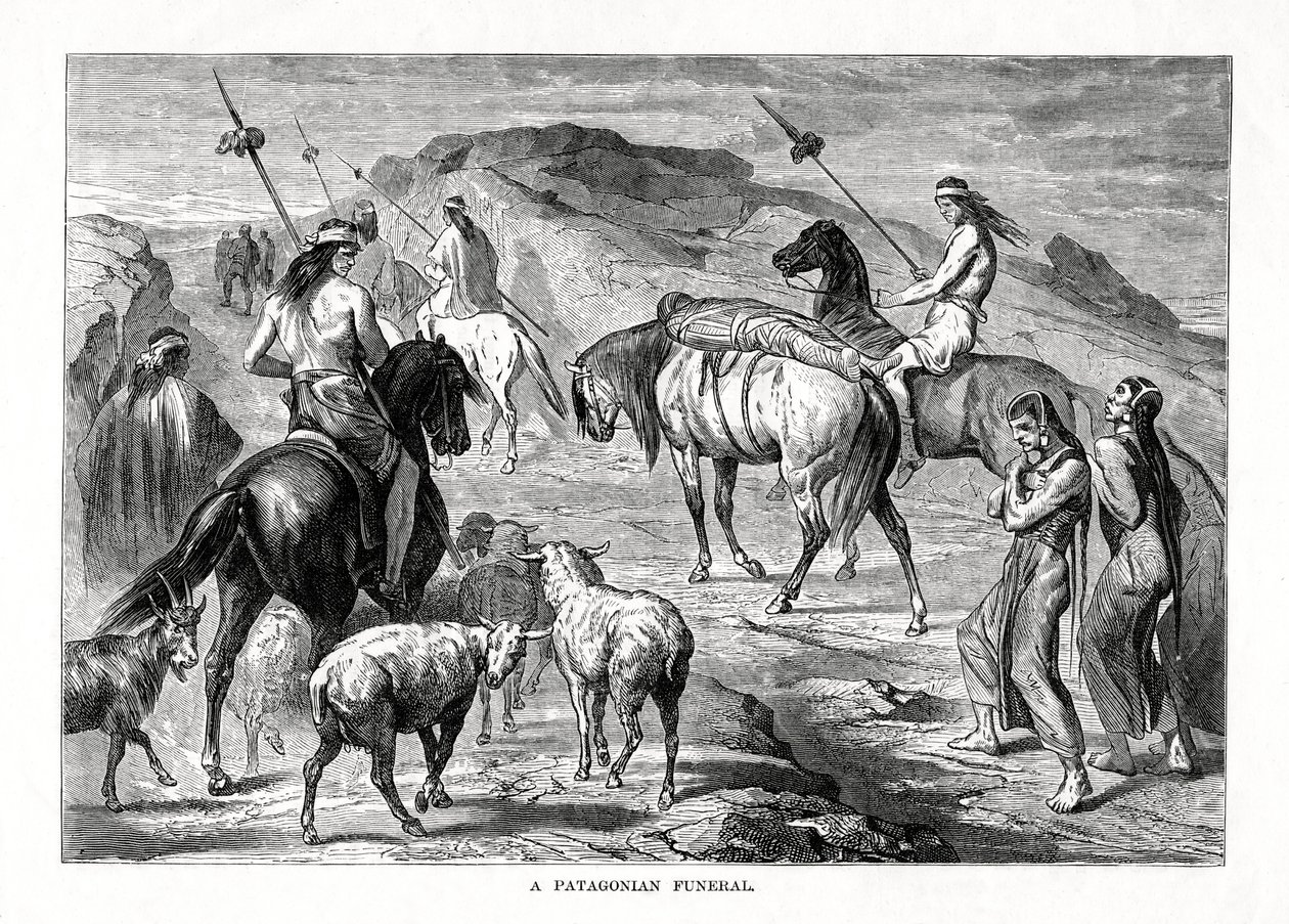 Un funeral patagónico, 1877 de Unbekannt