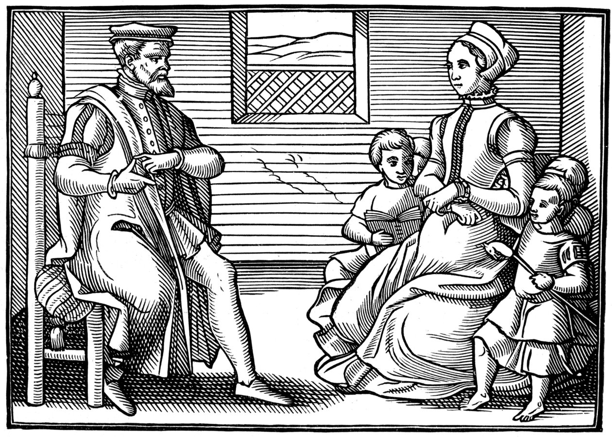 Una familia puritana, 1563 de Unbekannt