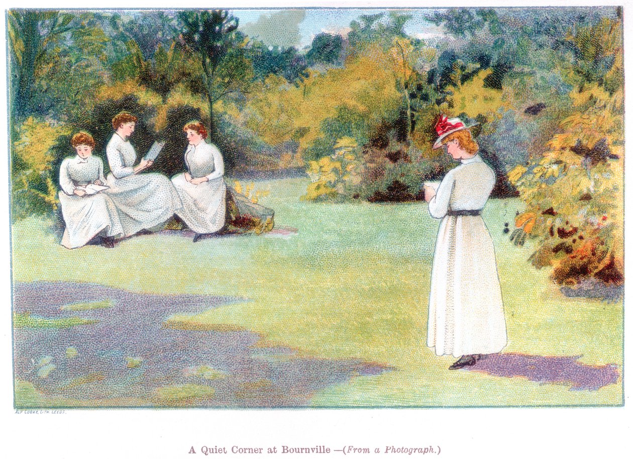 Un rincón tranquilo en Bournville, 1892 de Unbekannt
