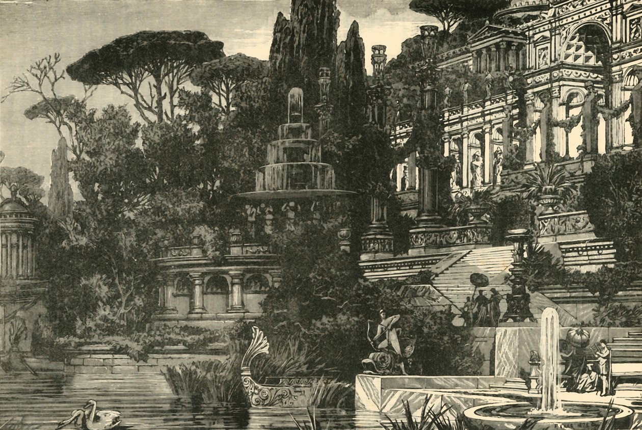Una villa romana, 1890 de Unbekannt