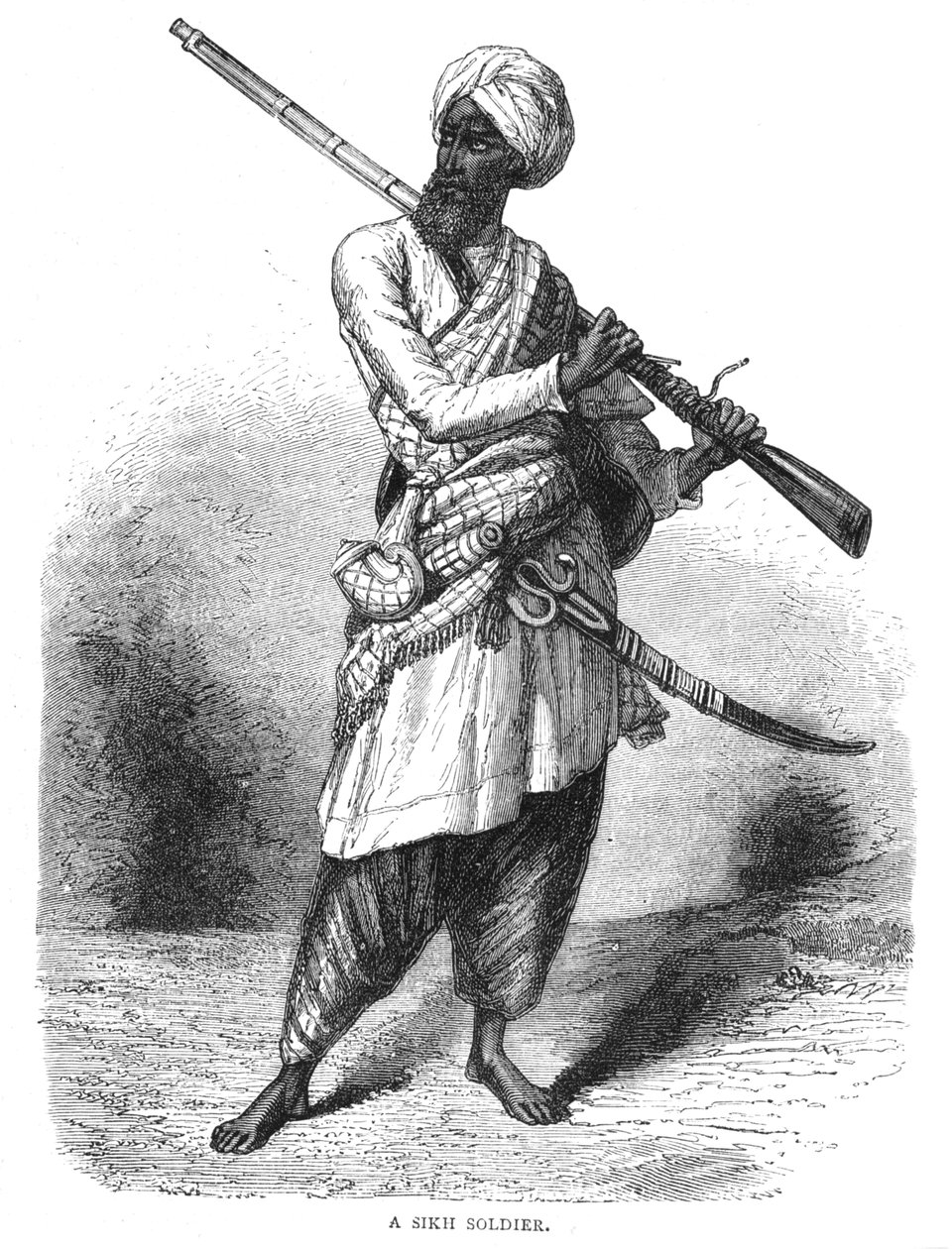 Un Soldado Sikh, c1880 de Unbekannt