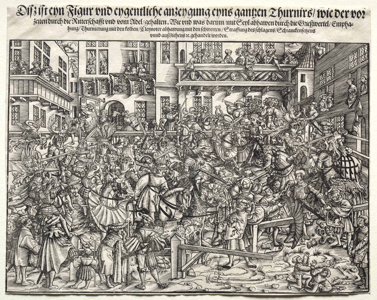 Un torneo, 1500s de Unbekannt