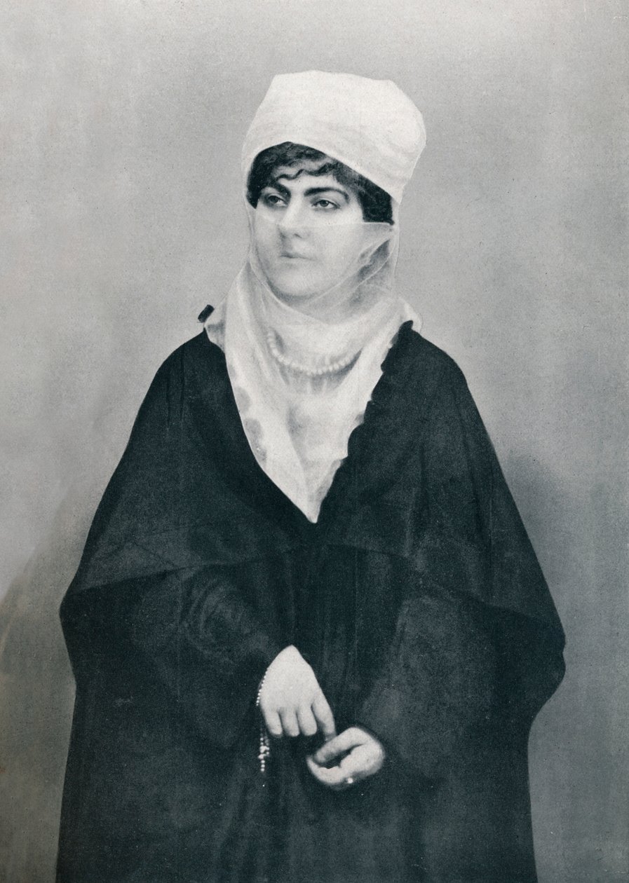 Una dama turca con traje de exterior, 1912 de Unbekannt