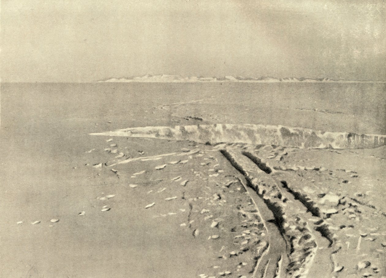 Una crevasse típica en superficie nivelada, c. 1908, 1909 de Unbekannt