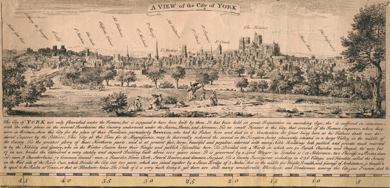 Vista de la ciudad de York, c1770s de Unbekannt