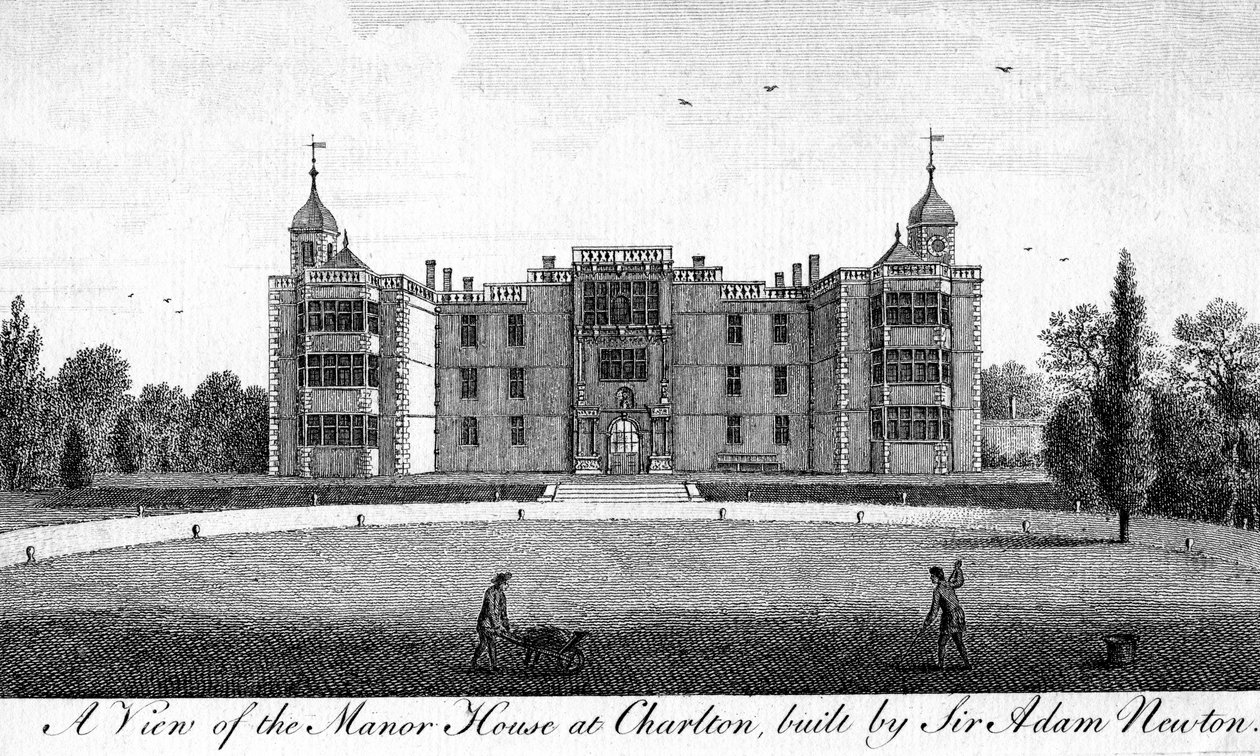 Vista de la Casa Solariega en Charlton, construida por Sir Adam Newton de Unbekannt