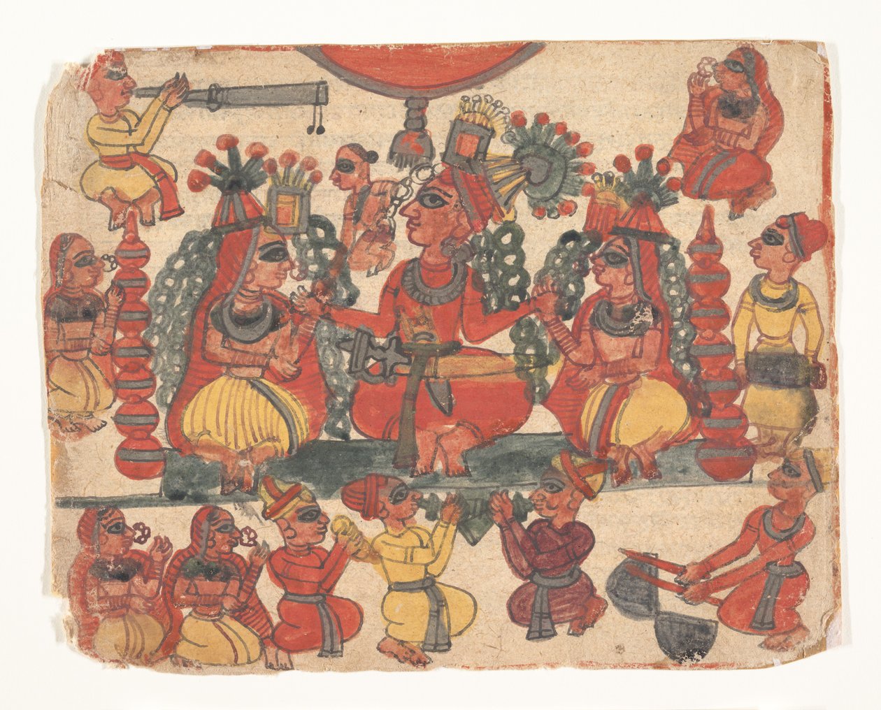 Escena de boda, mediados del siglo XVIII de Unbekannt