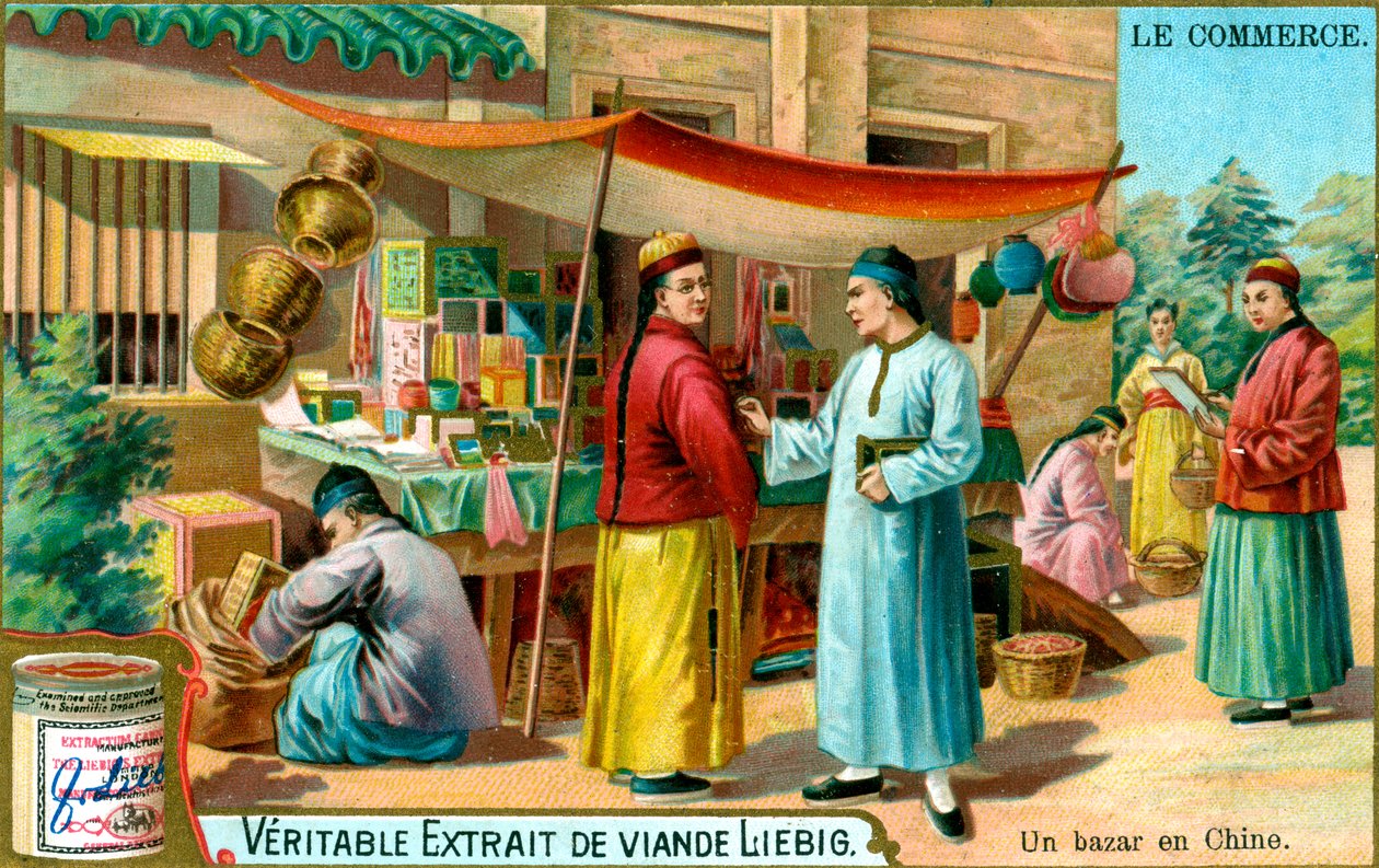 Un bazar en China, c. 1900 de Unbekannt