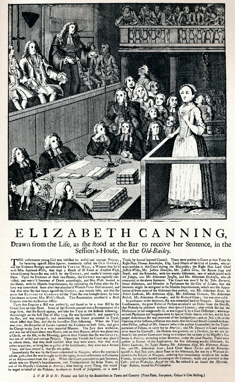 Un panfleto de 1754 informando sobre el caso de Elizabeth Canning, 1915 de Unbekannt